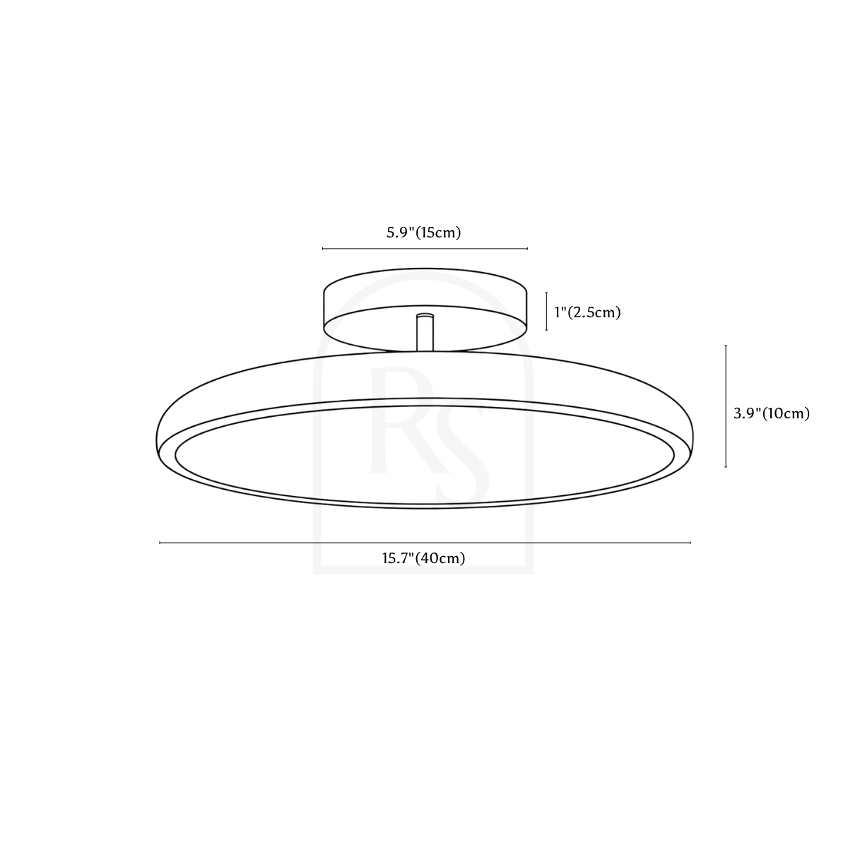 Nehos Ceiling Light line drawing 1