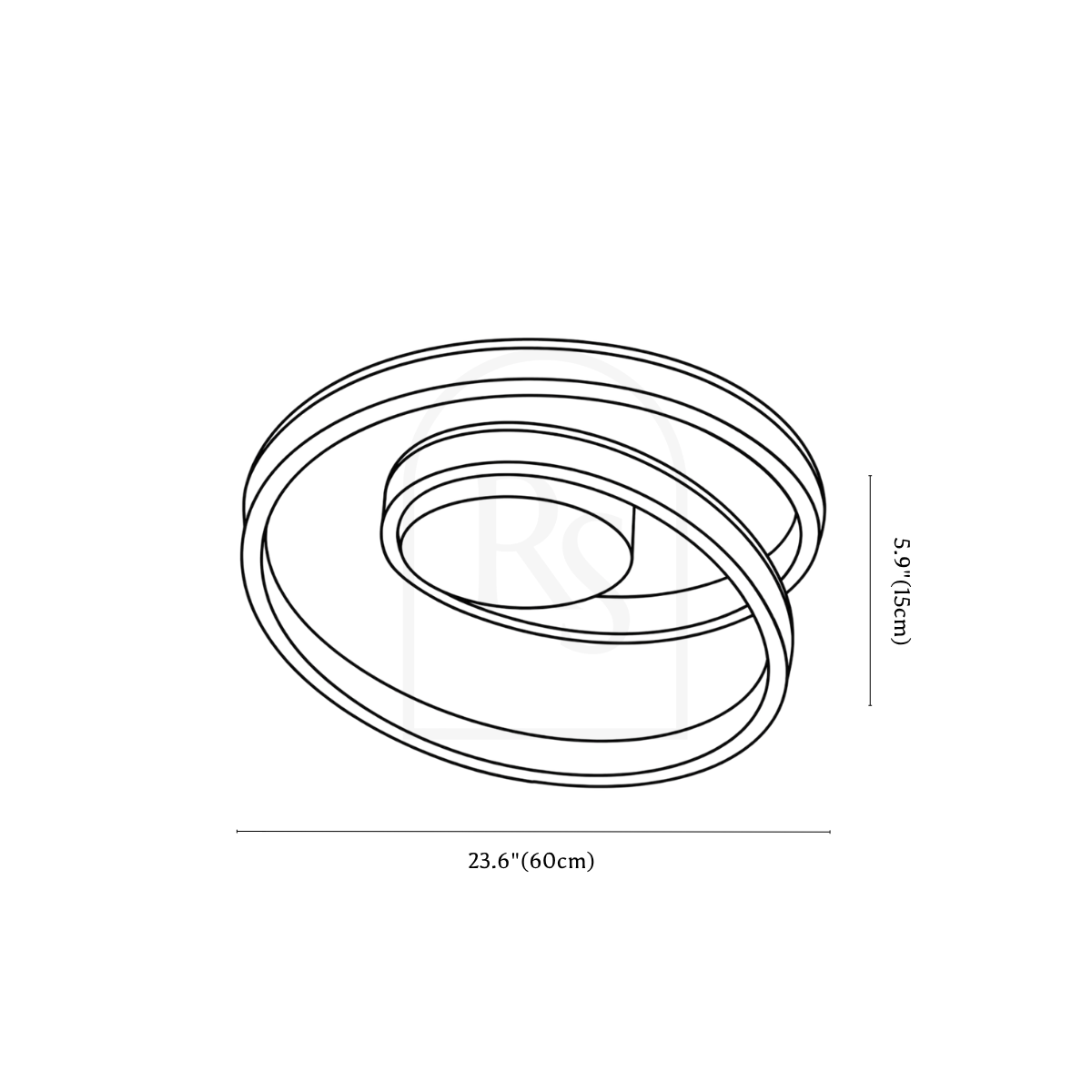 Nelufar Ceiling Light line drawing 2