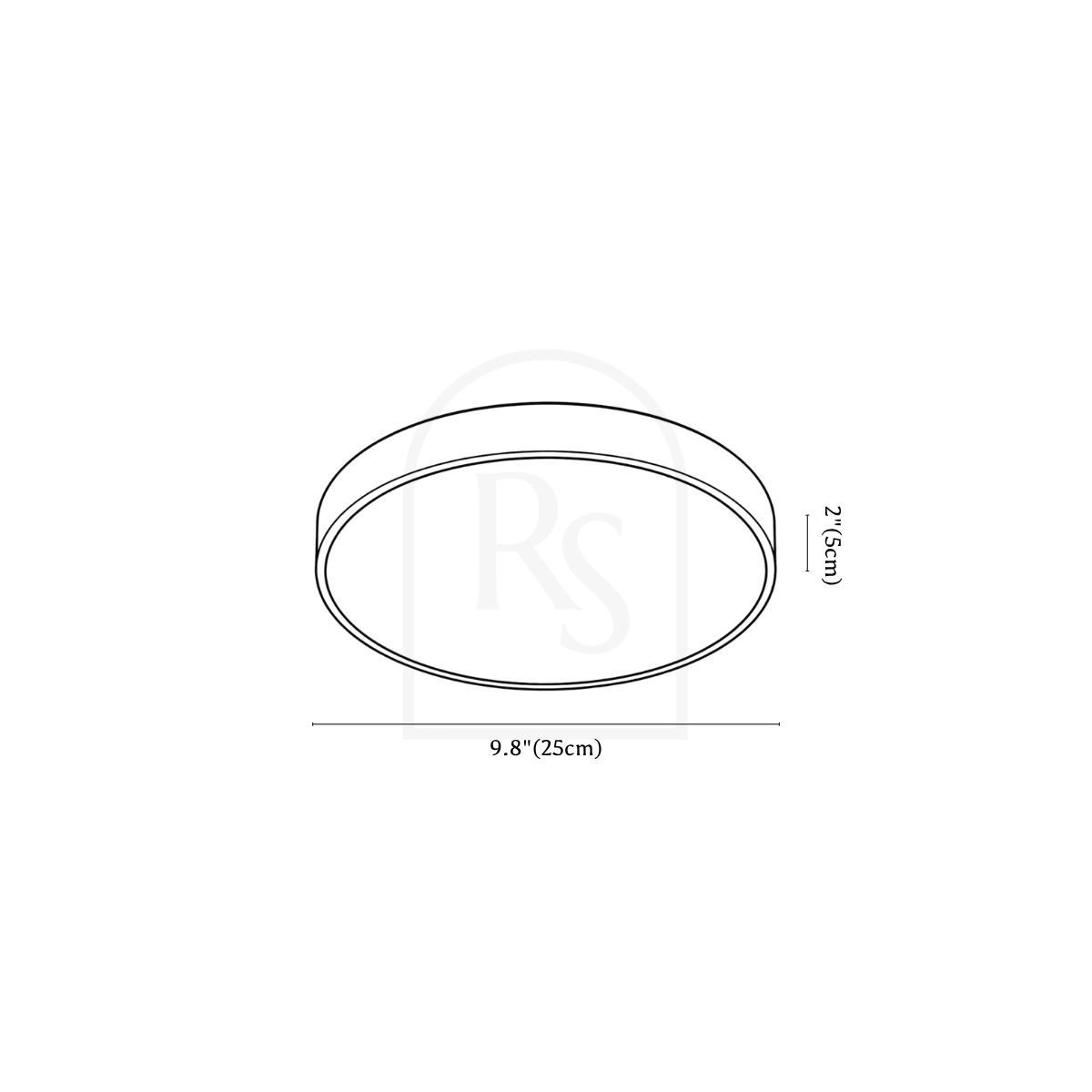 Neoma Ceiling Light line drawing 1