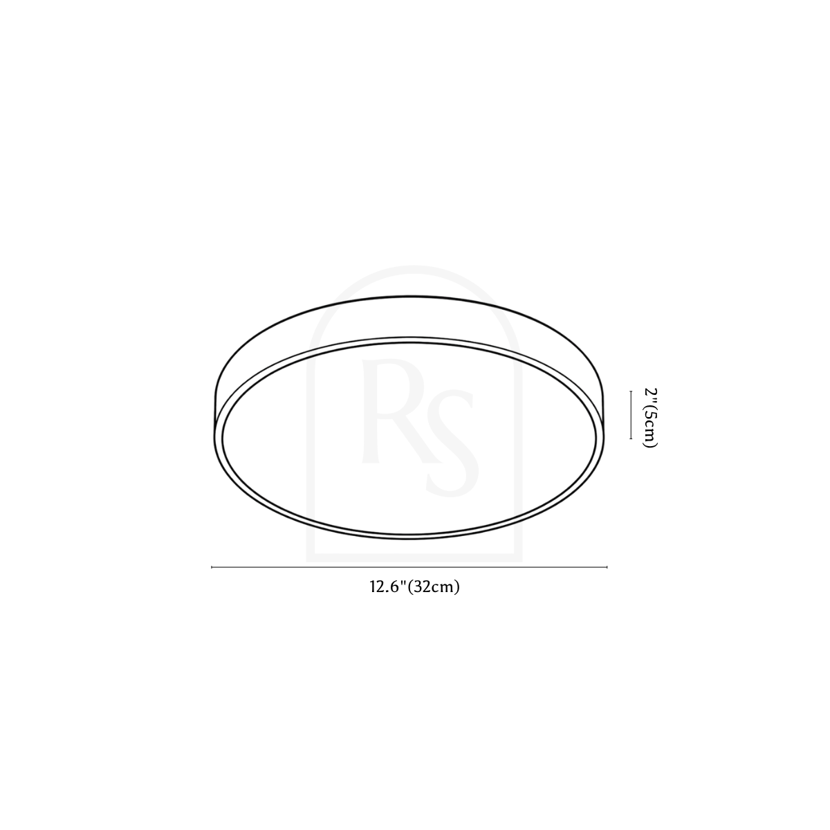 Neoma Ceiling Light line drawing 2