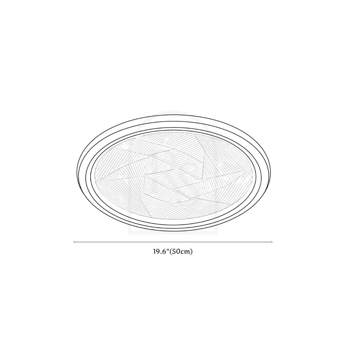 Nimbus Ceiling Light line drawing 1