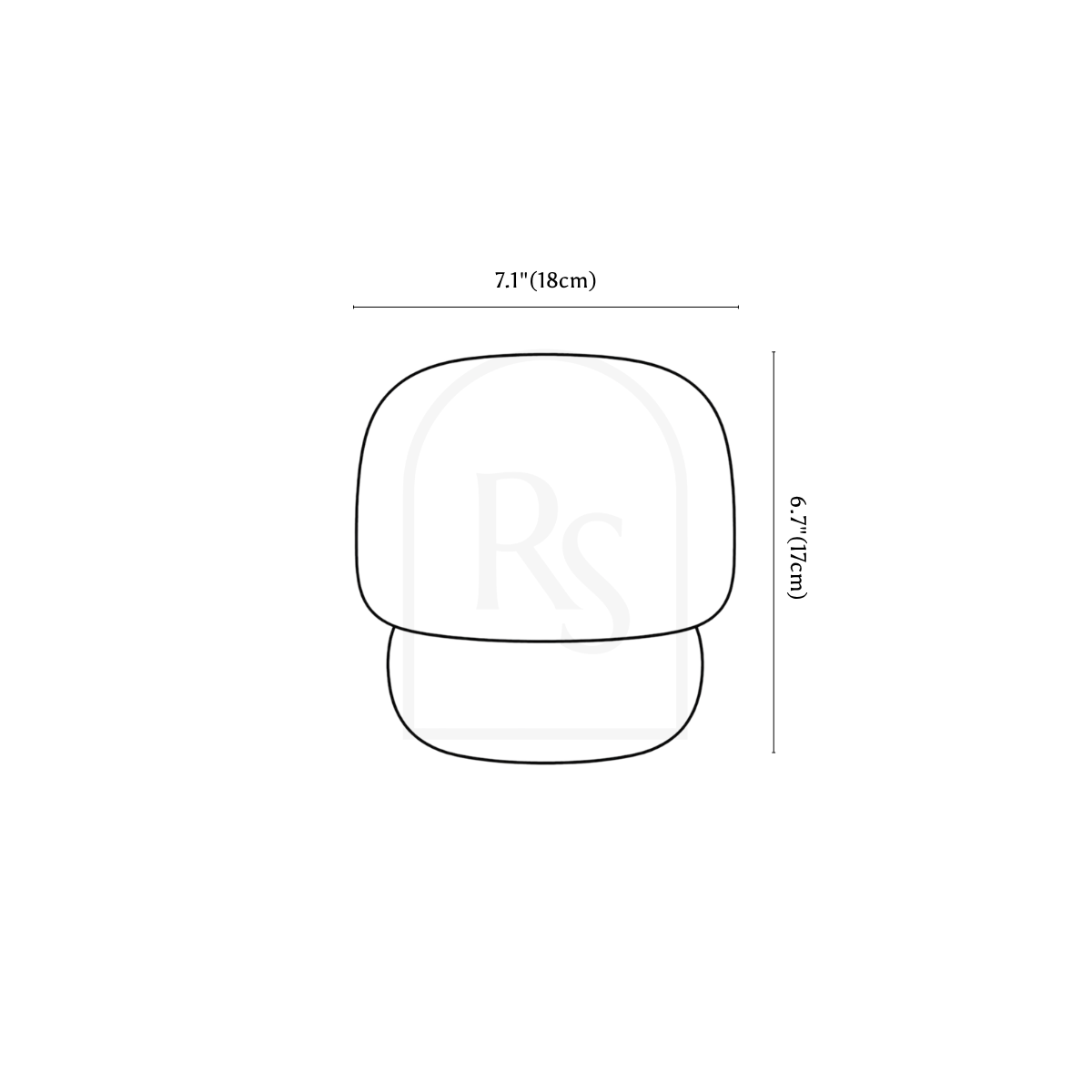 Nira Table Lamp line drawing 1