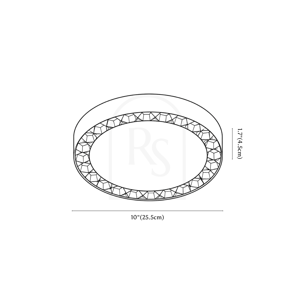 Nival Ceiling Light line drawing 1