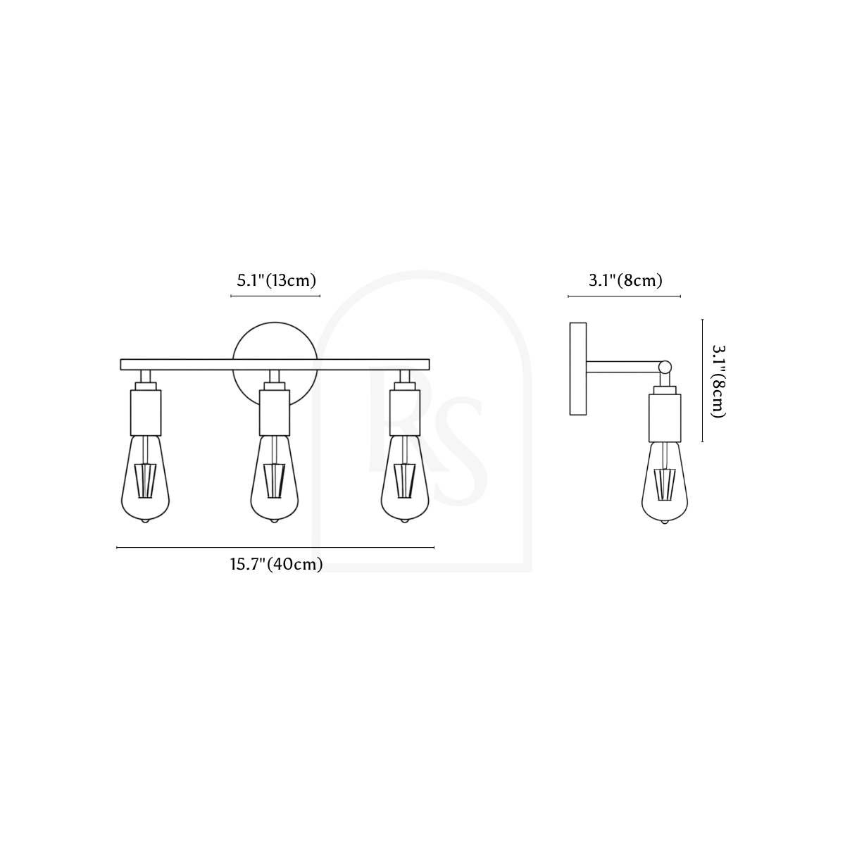Norvins Wall Lamp line drawing 1