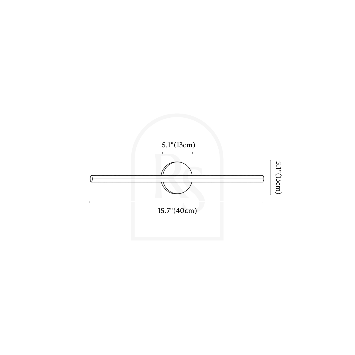 Nyxtra Wall Lamp line drawing 1