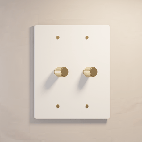 The Architectural Brass 3-Way Rotary Dimmer Switch (1 to 5 Gang) - Open Box