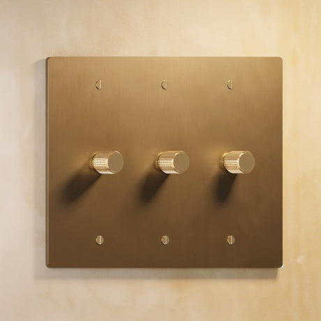 The Architectural Brass 3-Way Rotary Dimmer Switch (1 to 5 Gang) - Open Box