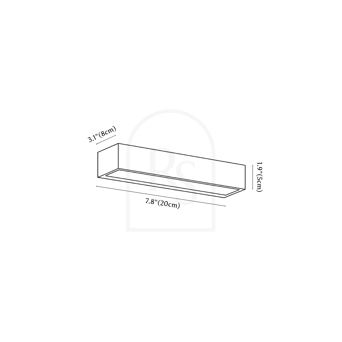 Obex Wall Lamp line drawing 1