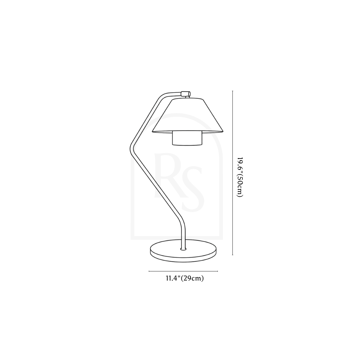 Ocris Table Lamp line drawing 1