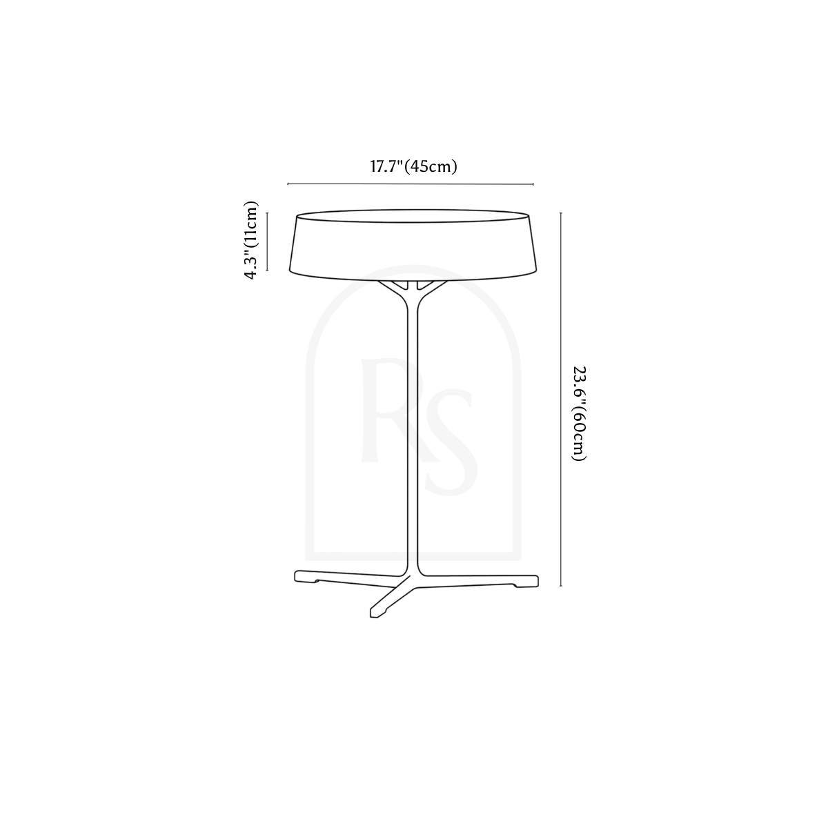 Odeon Table Lamp line drawing 1