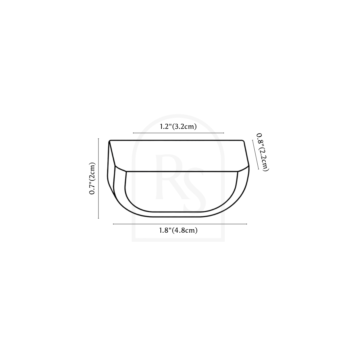 Olen Knob & Pull Bar line drawing 1