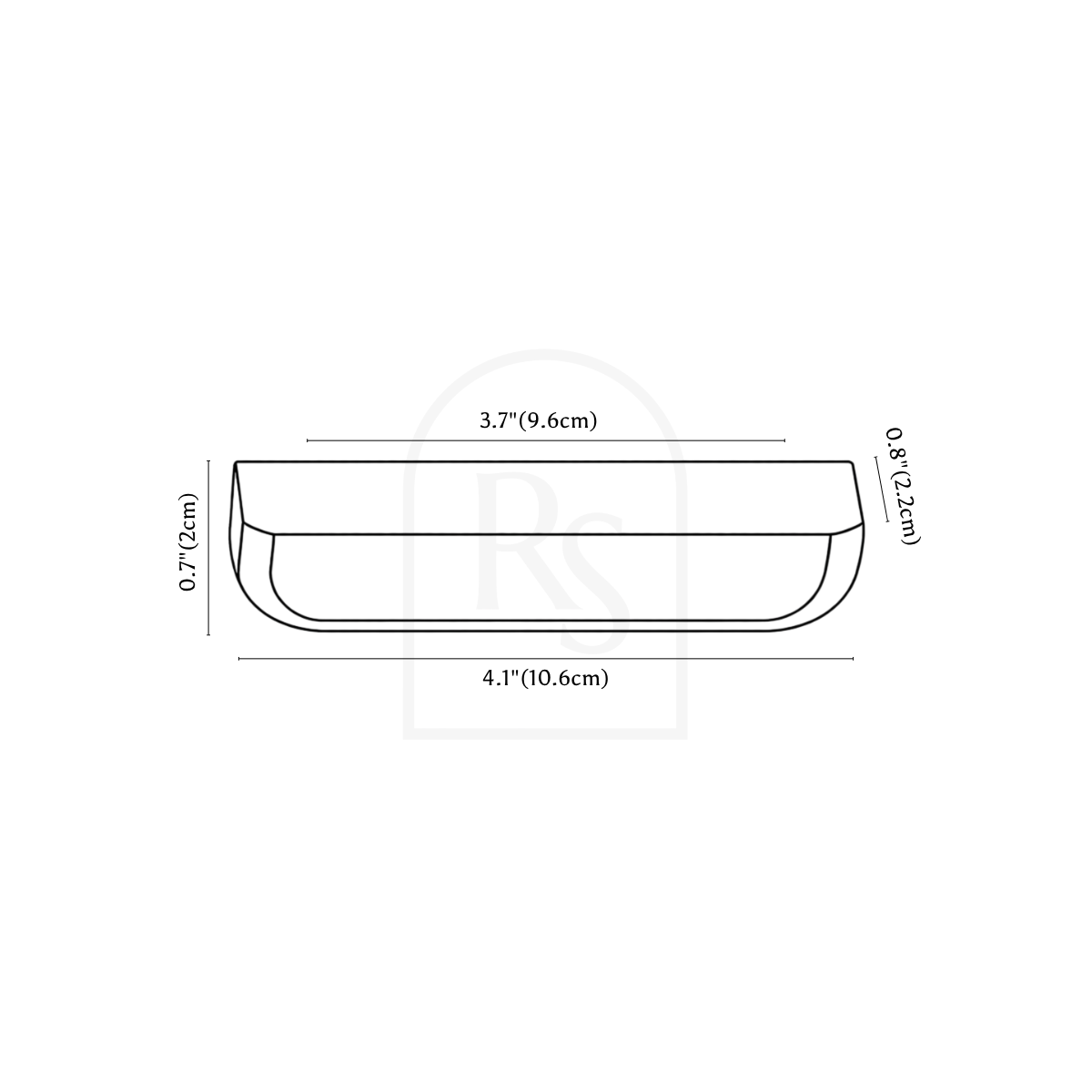 Olen Knob & Pull Bar line drawing 2
