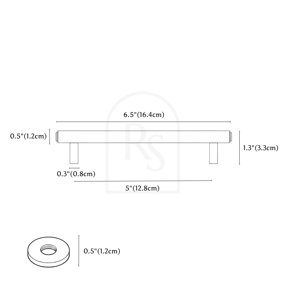 Omiz Knob & Pull Bar line drawing 4