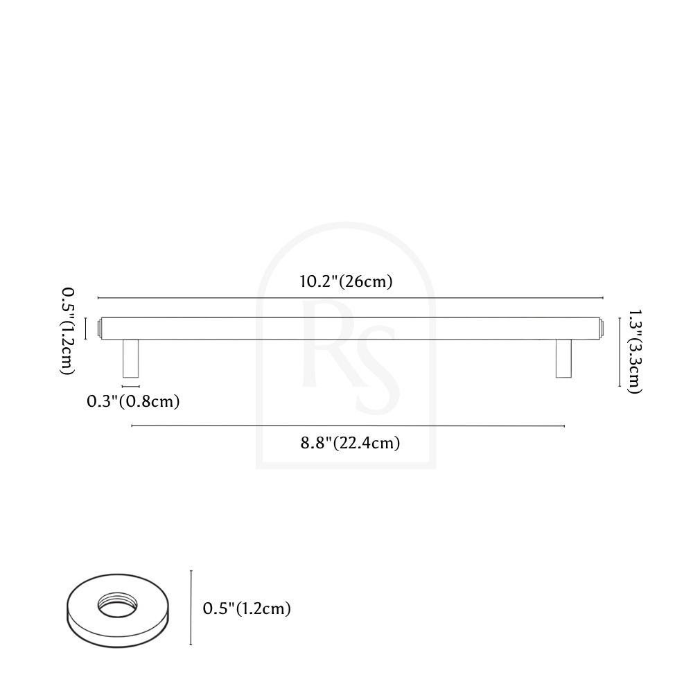 Omiz Knob & Pull Bar line drawing 5