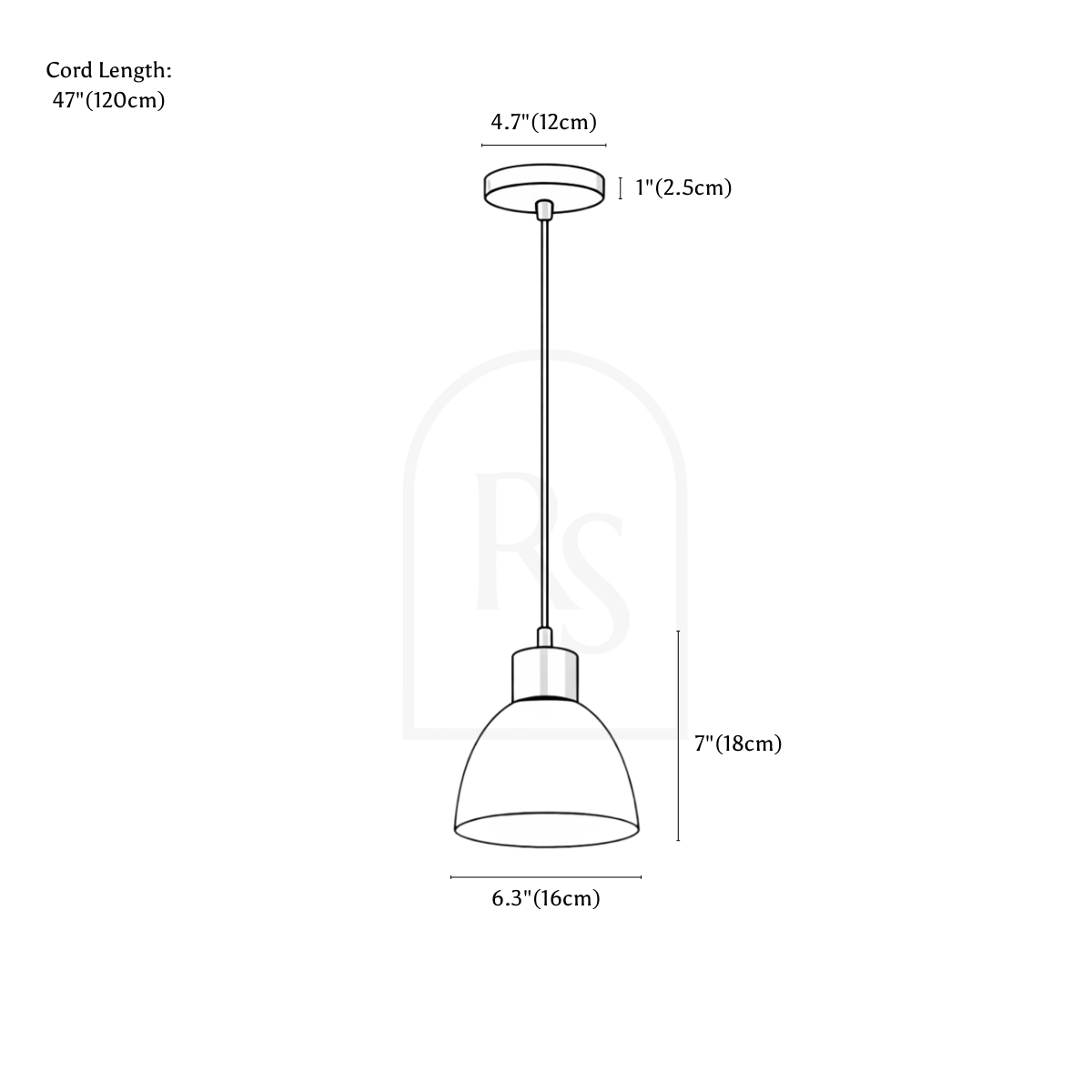 Lámpara colgante Colorato line drawing 1