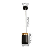 "Pendant light dimensions with adjustable suspension cord, matte black aluminum finish, golden accents, sleek design"