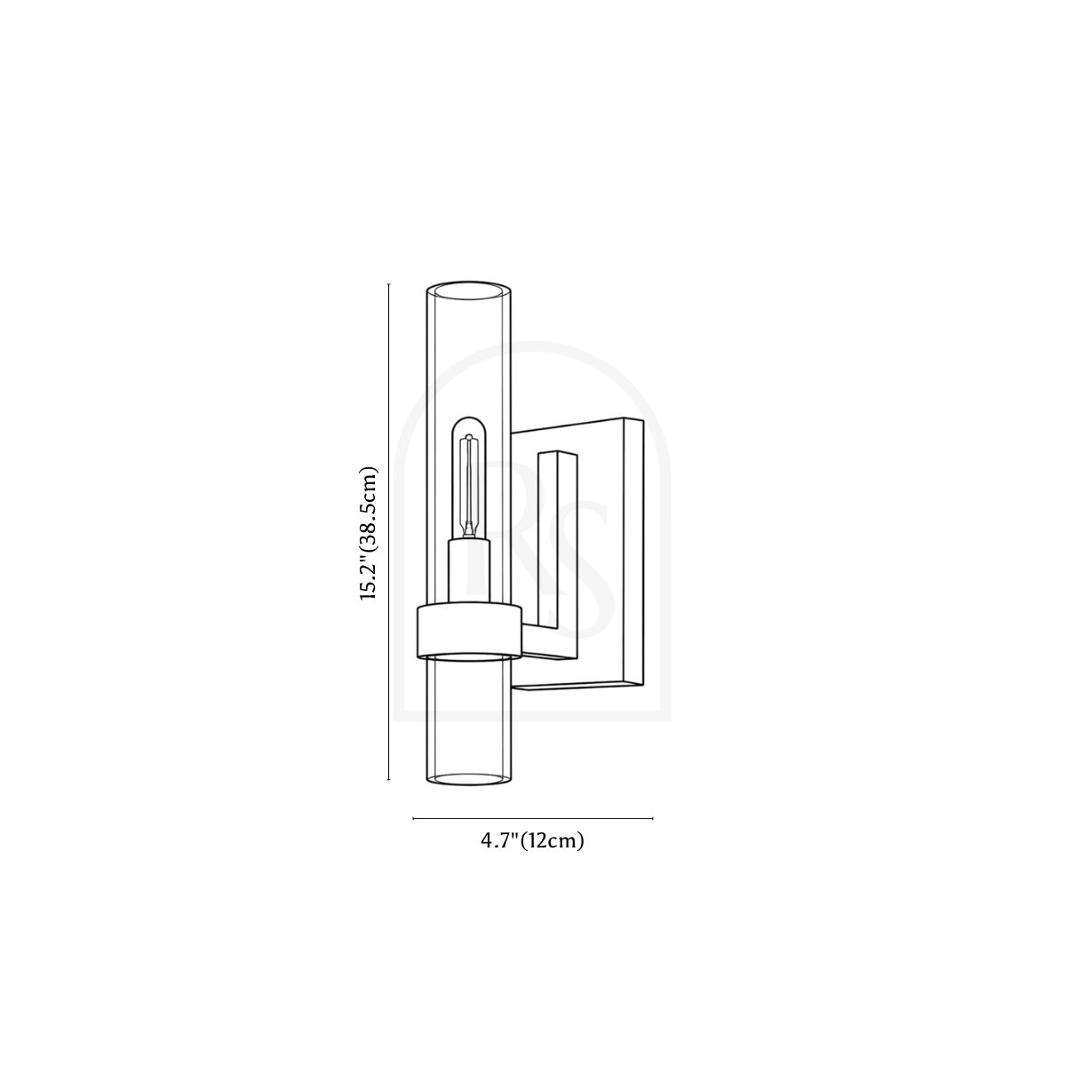 Oraya Wall Lamp line drawing 1