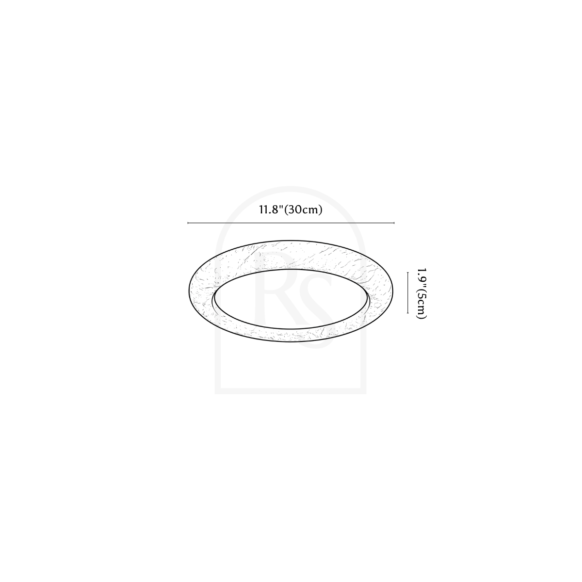 Orben Ceiling Light line drawing 1