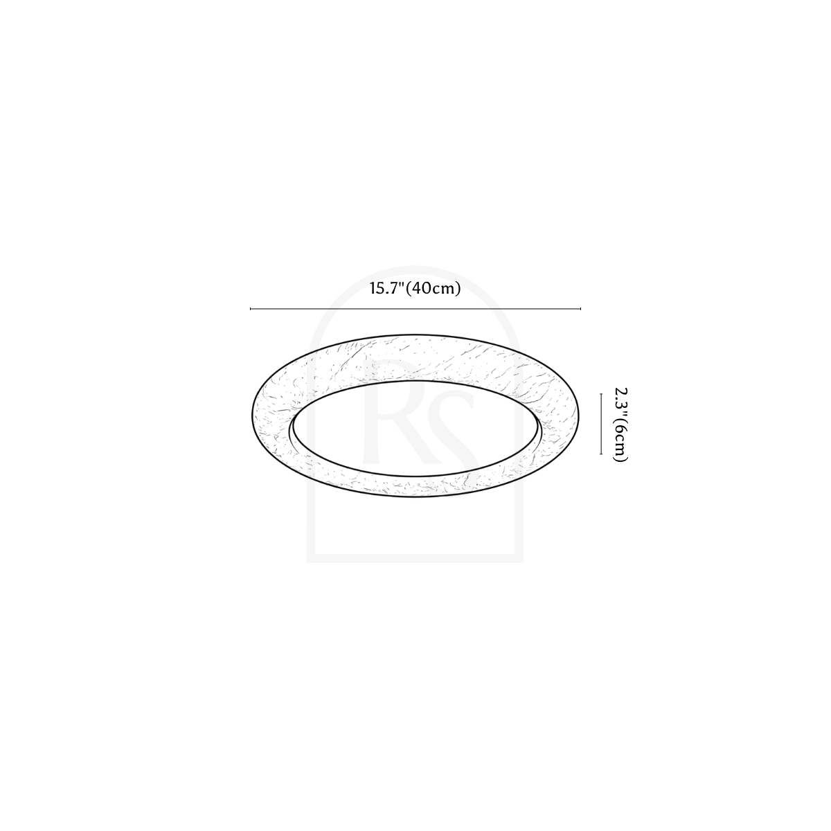 Orben Ceiling Light line drawing 2