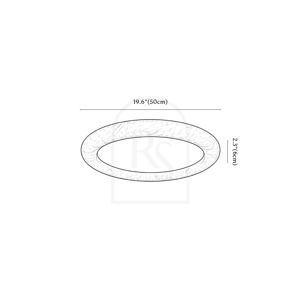 Orben Ceiling Light line drawing 3