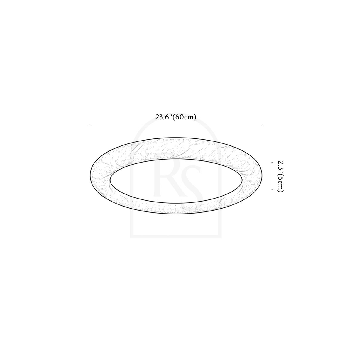 Orben Ceiling Light line drawing 4