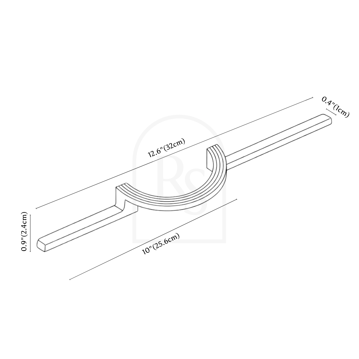 Orbi Cabinet Pull line drawing 2