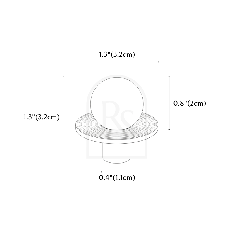 Orbix Knob line drawing 1