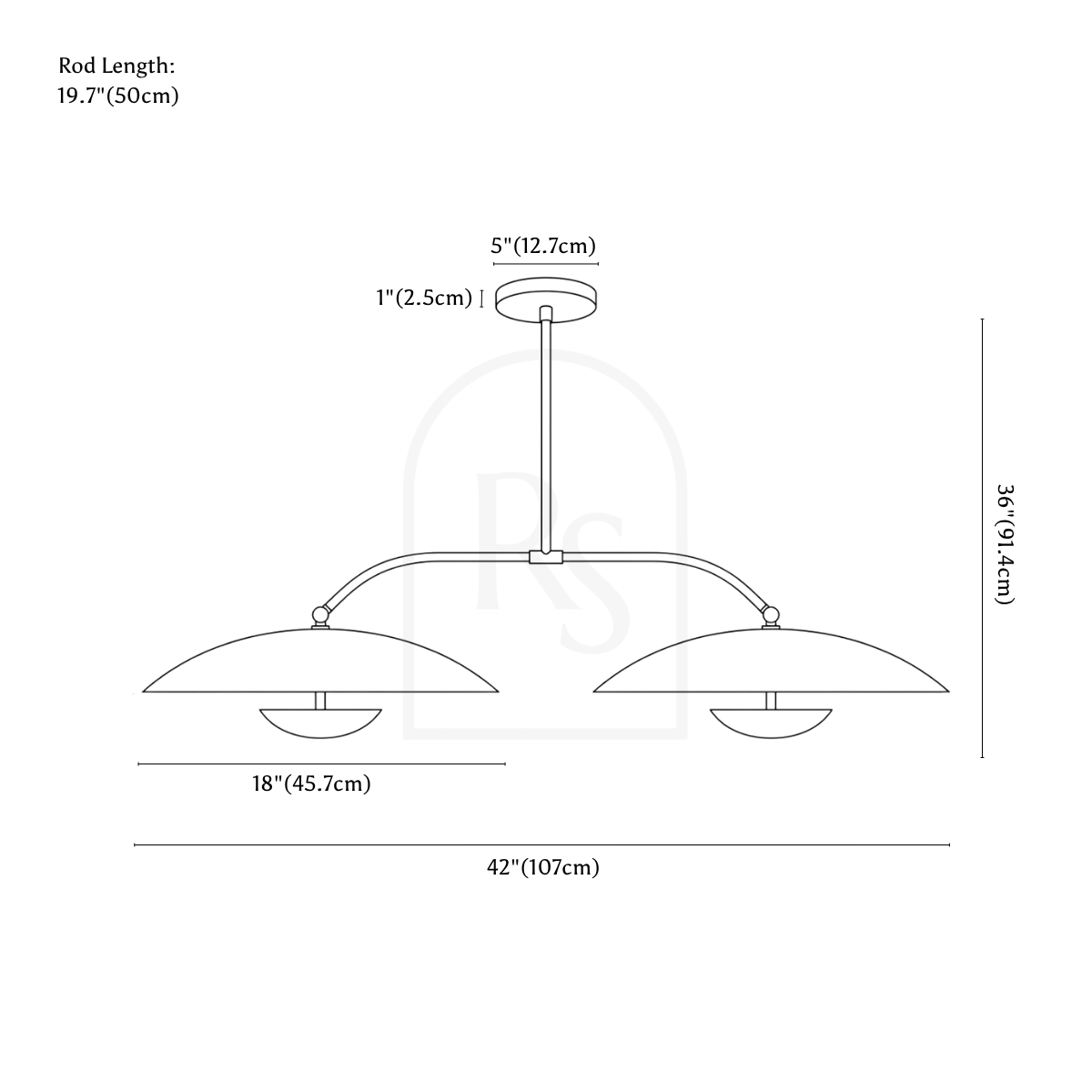 Oren Chandelier line drawing 1