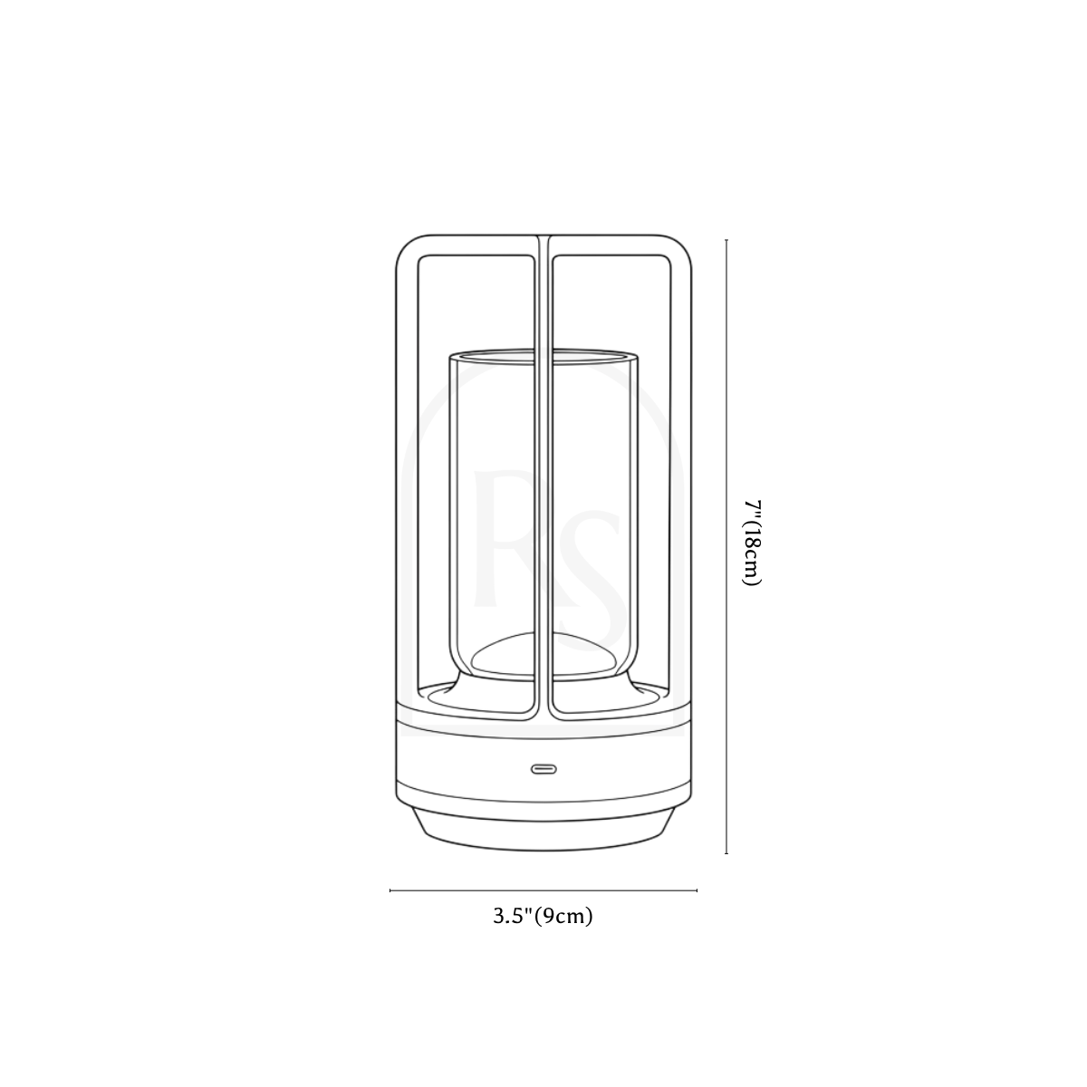 Orena Table Lamp line drawing 1