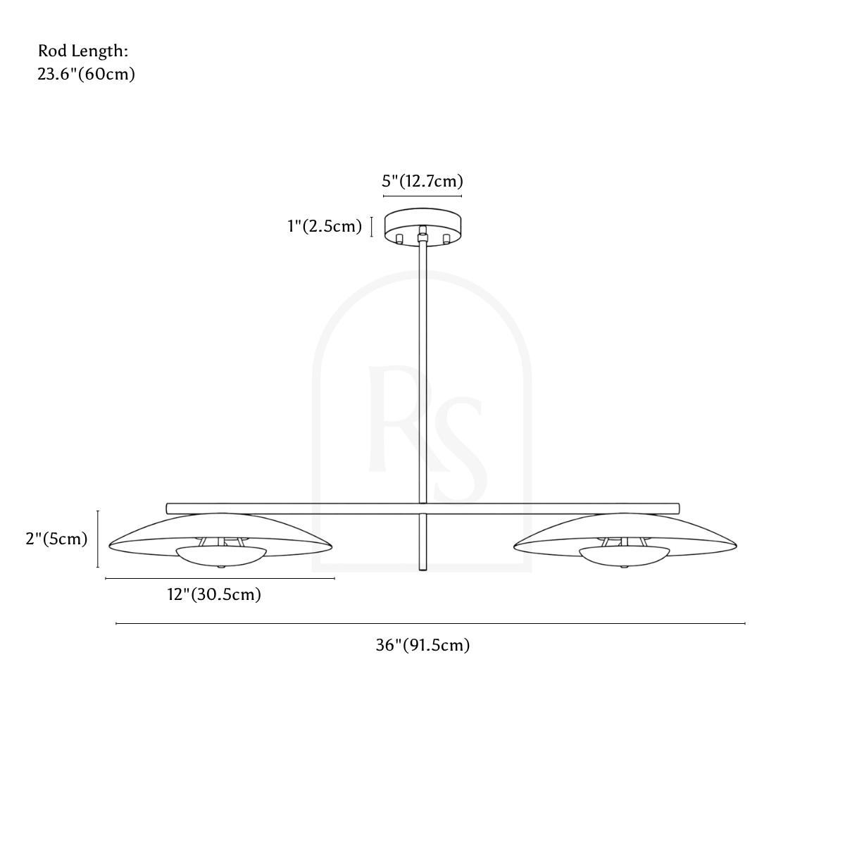 Orien Chandelier line drawing 1