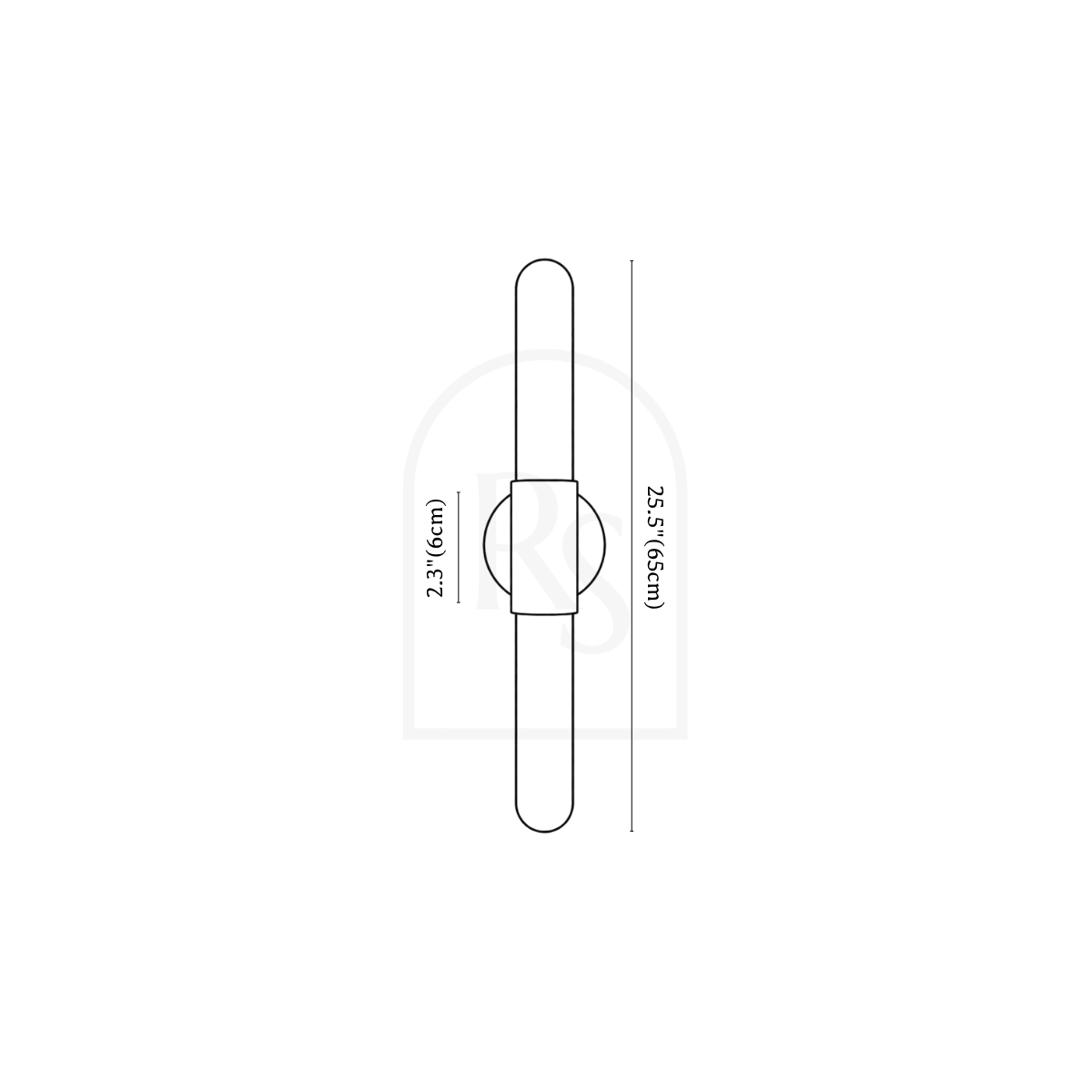 Orivexa Wall Lamp line drawing 1