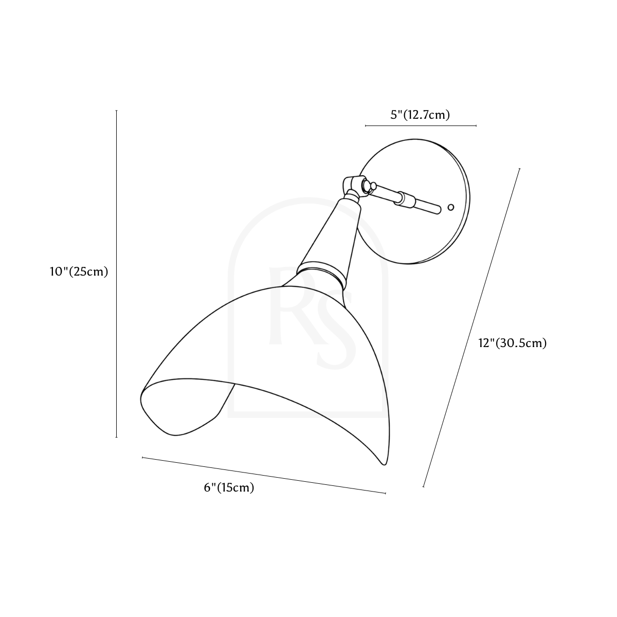 Orric Wall Lamp line drawing 1