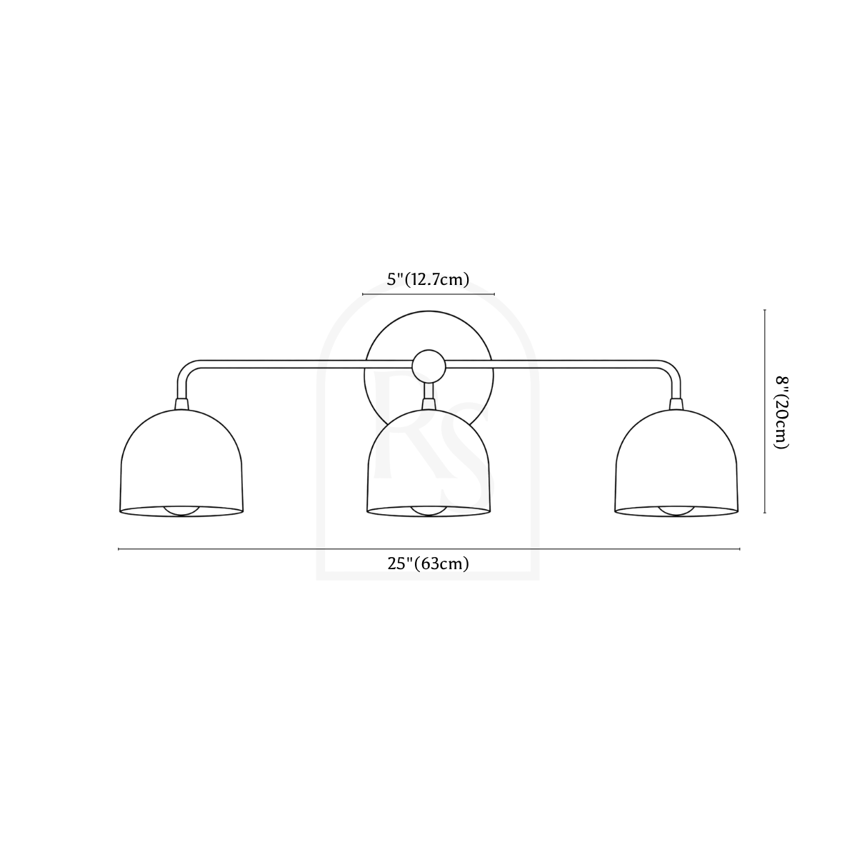 Orvik Wall Lamp line drawing 1