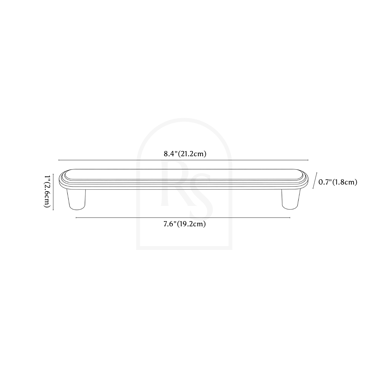 Osten Knob & Pull Bar line drawing 4