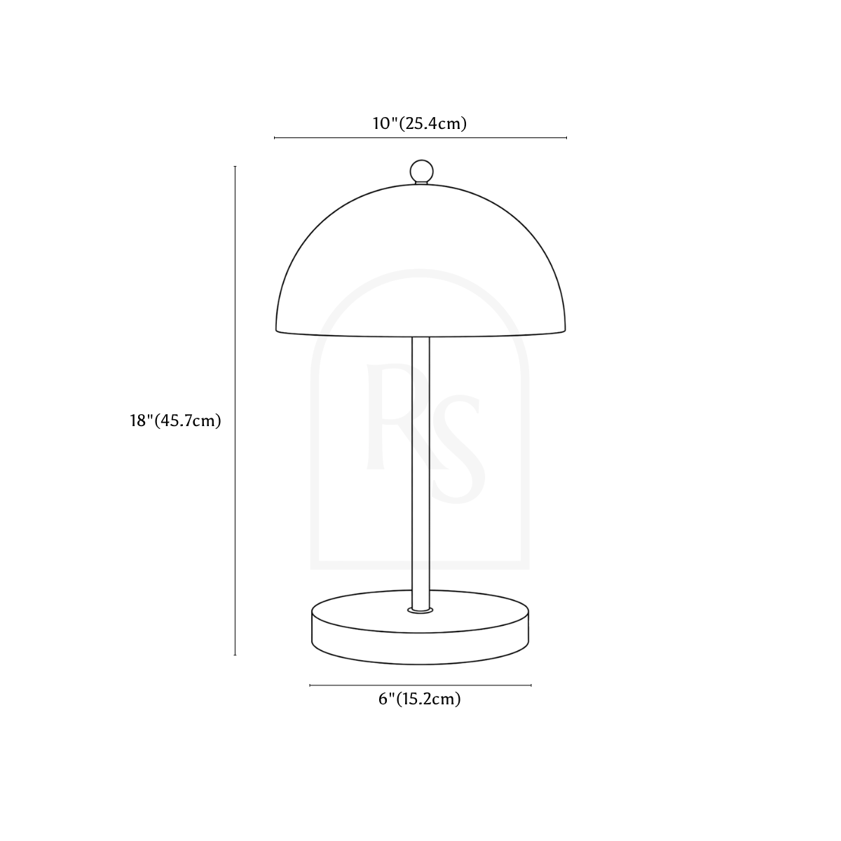 Osvin Table Lamp line drawing 1