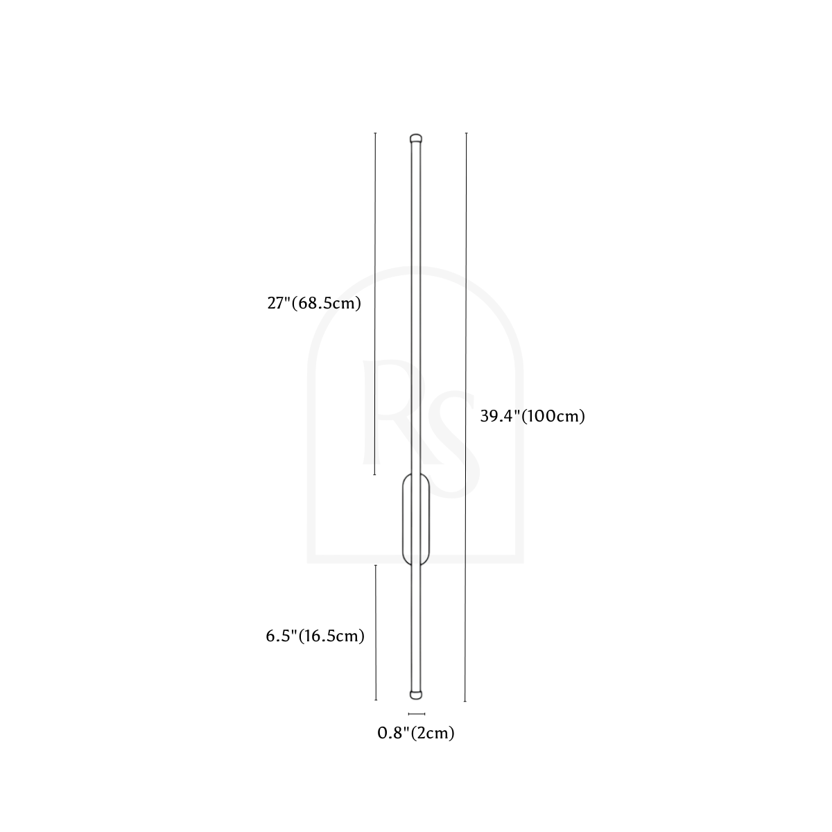 Lámpara de pared Lena line drawing 3