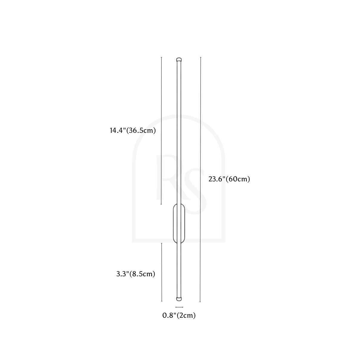 Lámpara de pared Lena line drawing 1