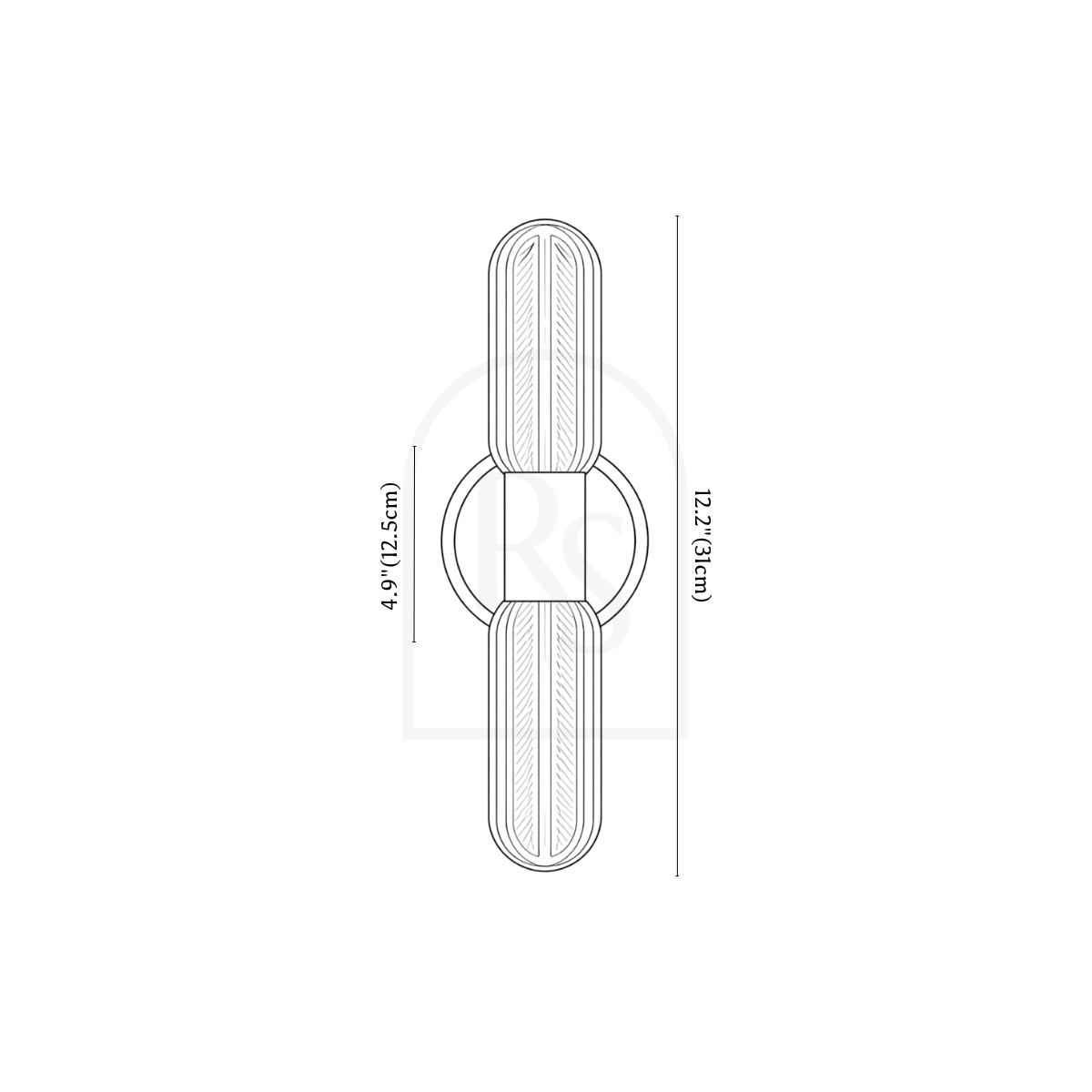 Oyeta Wall Lamp line drawing 1