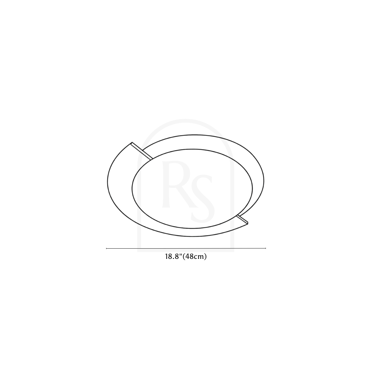 Ozama Travertine Lamp line drawing 1