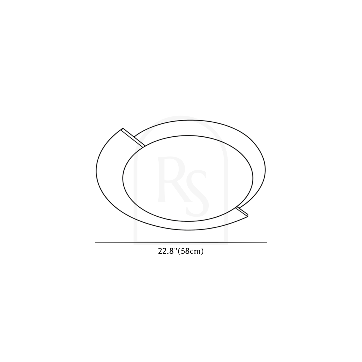 Ozama Travertine Lamp line drawing 2