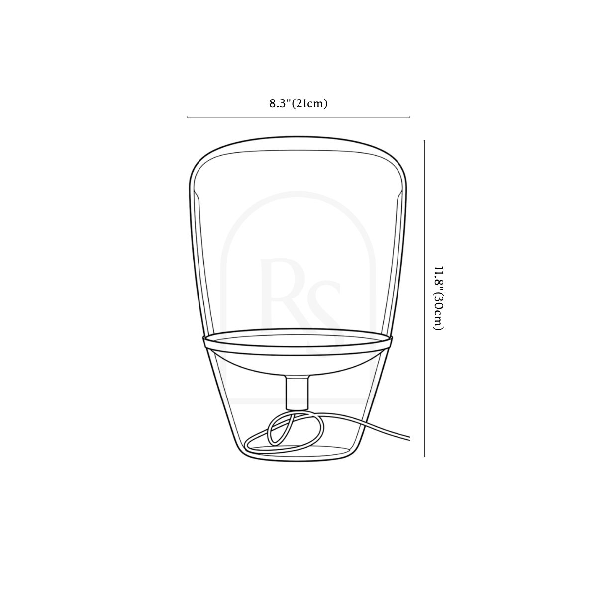 Lámpara de mesa Palloncino line drawing 1