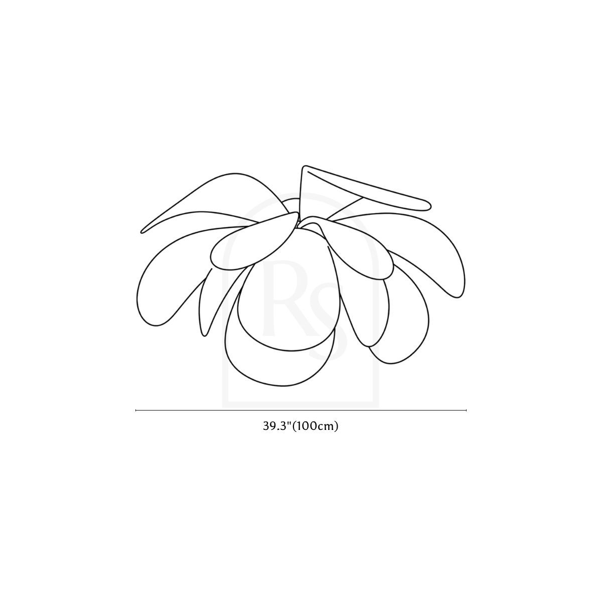 Pankh Ceiling Light line drawing 5