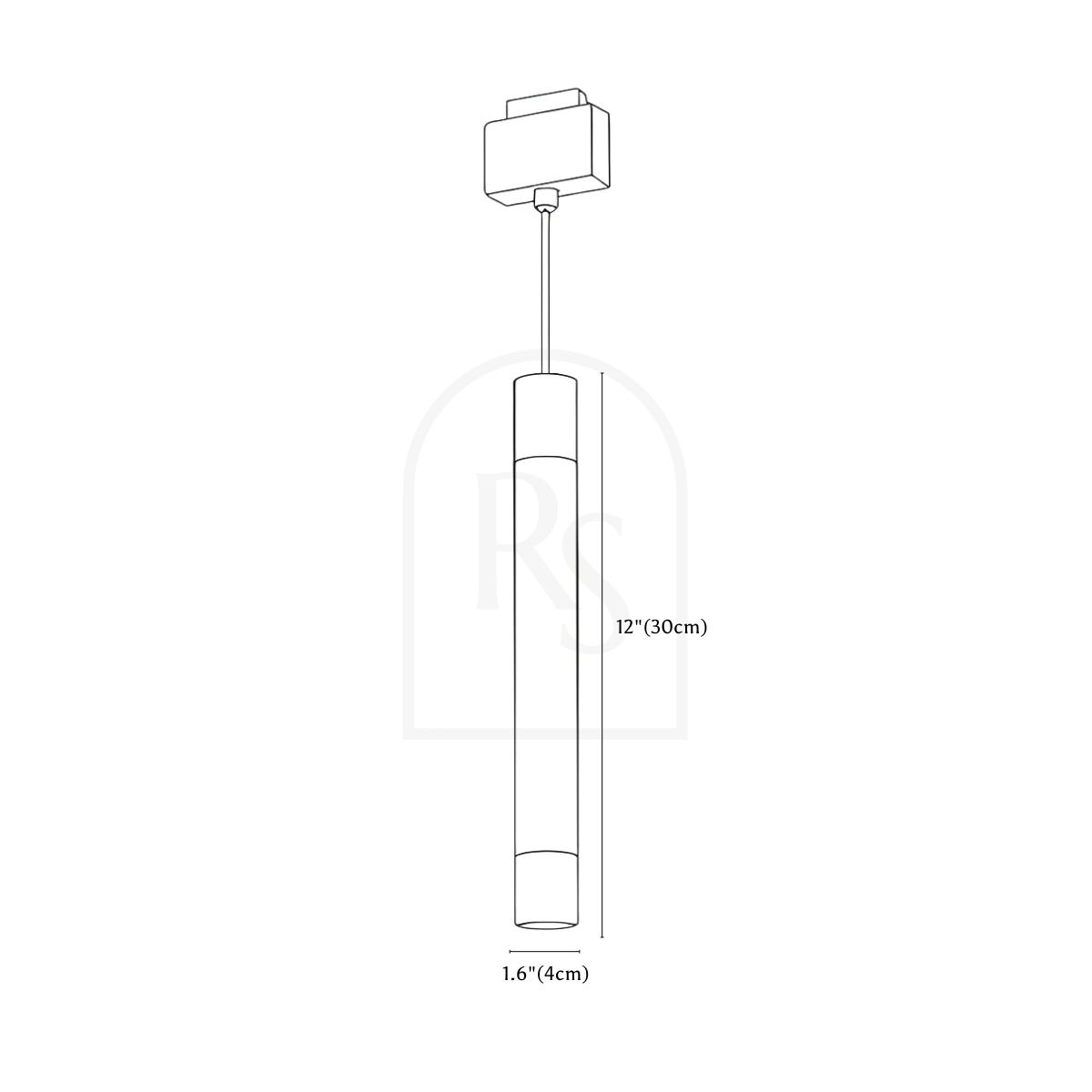 Custom Fathiya Track Light System (Build Your Own) line drawing 4