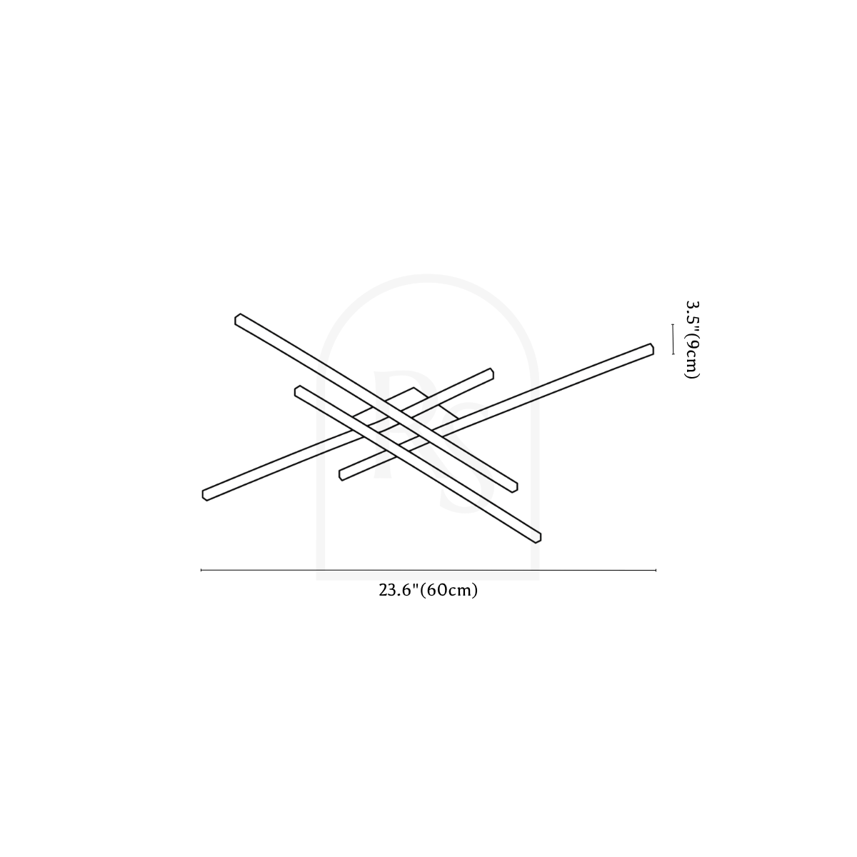 Penelope Ceiling Light line drawing 1