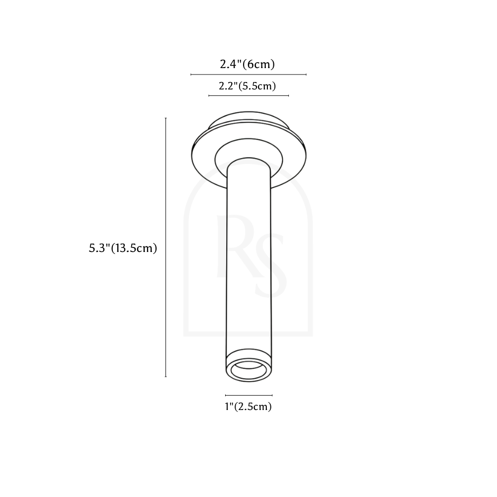 Photine Ceiling Light line drawing 1
