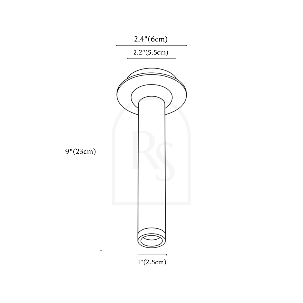 Photine Ceiling Light line drawing 2
