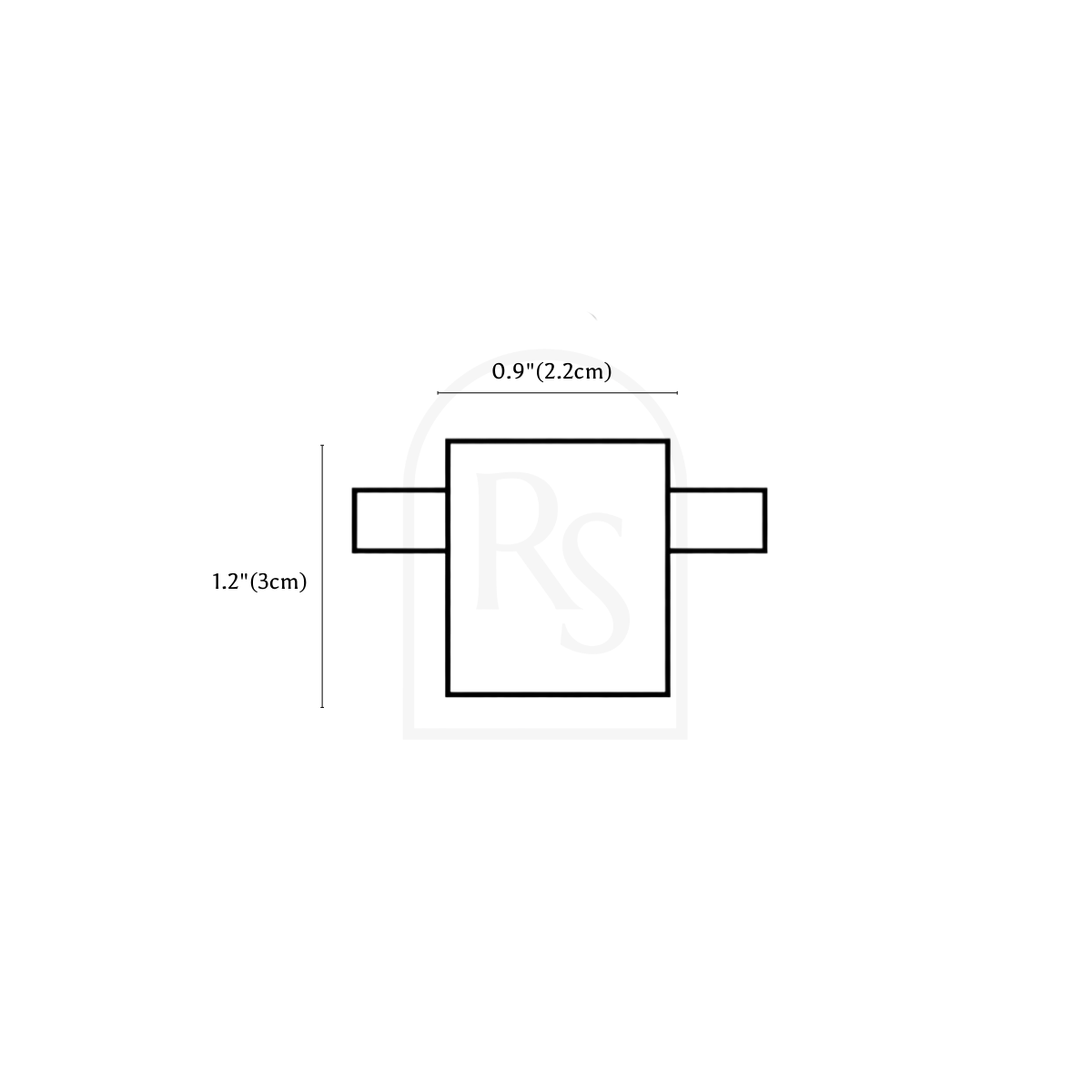 Pivot Wall Hook line drawing 2