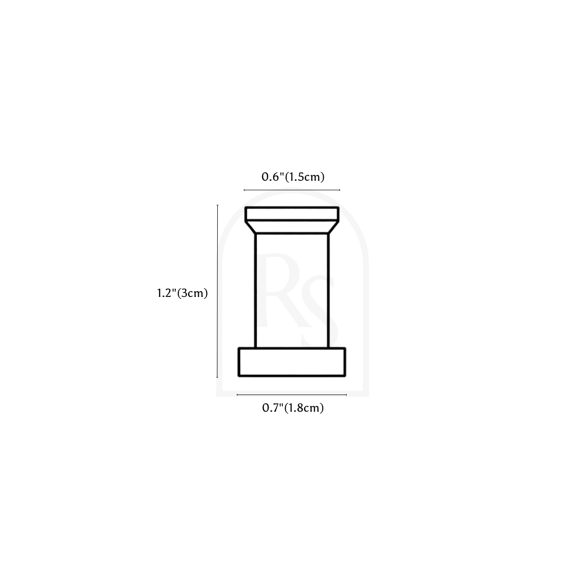 Pivot Wall Hook line drawing 3