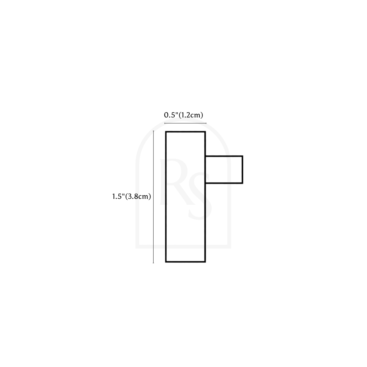 Pivot Wall Hook line drawing 4