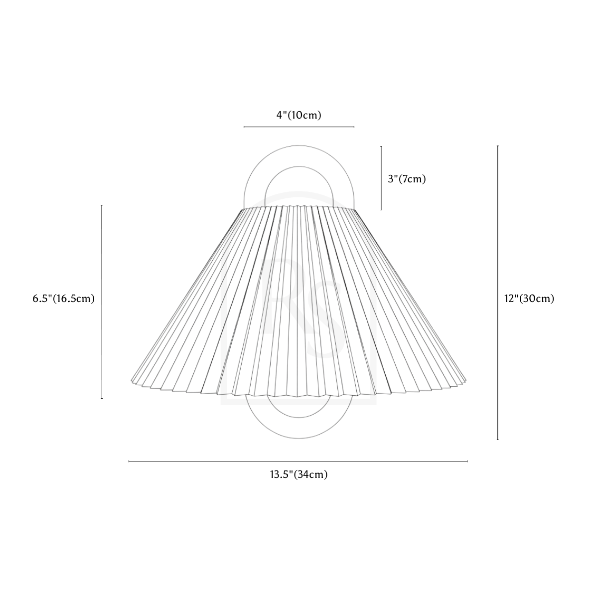 Aine Wall Lamp line drawing 2